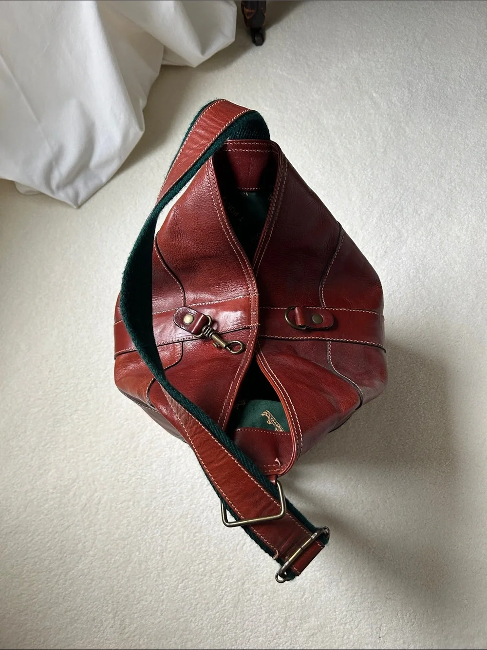 Dooney & Bourke Burgundy Leather Sling Duffel